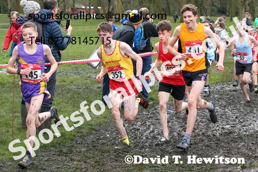 Junior boys, 2020 New Balance English Schools Champs., Sefton Park, Liverpool. Photo: David T. Hewitson/Sports for All Pics